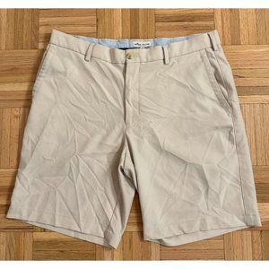 Peter Millar Crown Sport Salem Performance Shorts Mens 34 Golf Casual Off White